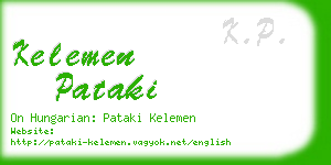 kelemen pataki business card